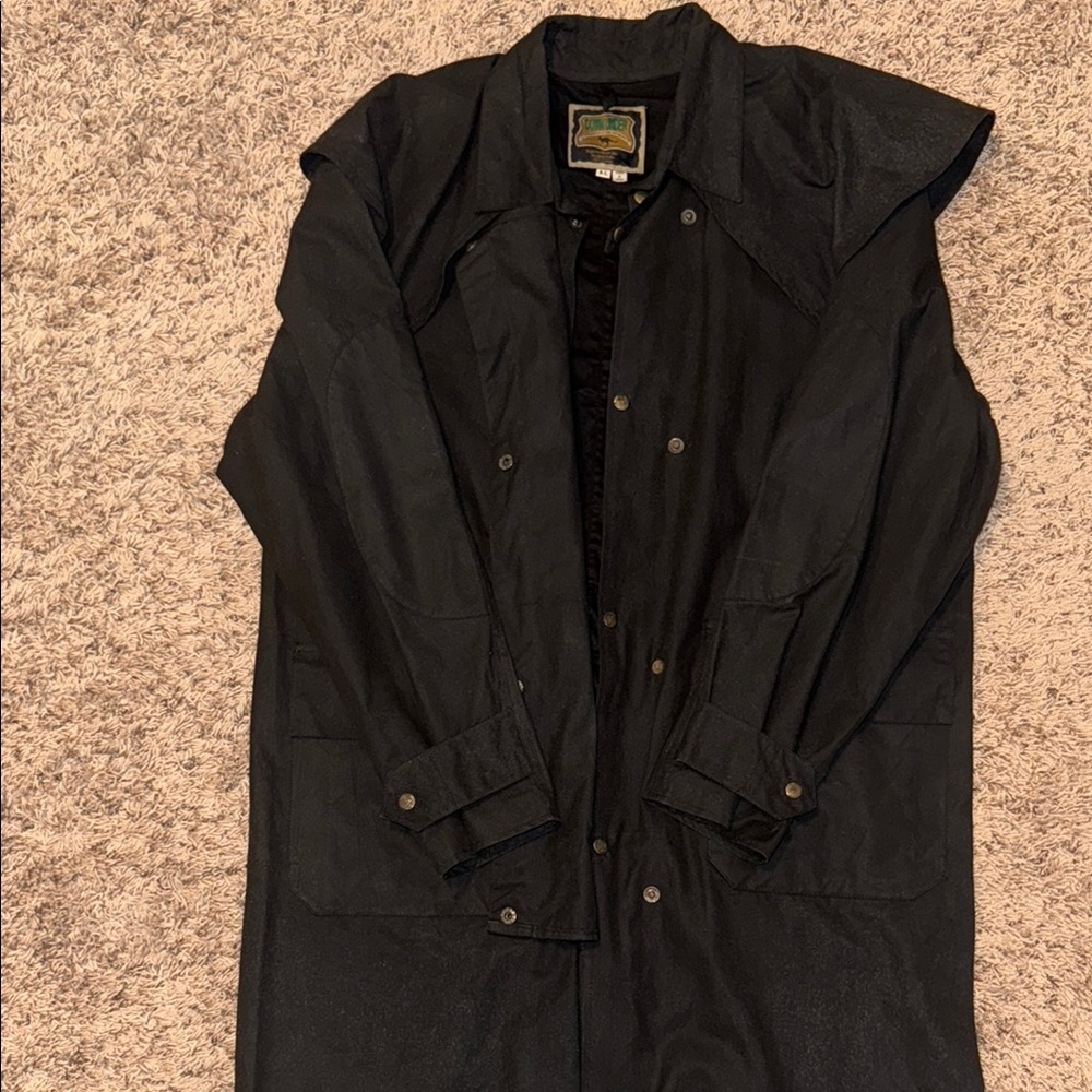 Men's Black Duster Jacket - image 5